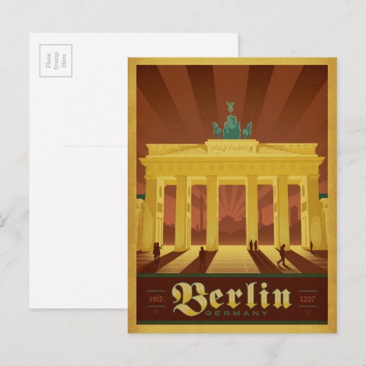 Berlijn, Duitsland Briefkaart (Voorkant / Achterkant)
