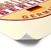 Berlijn Duitsland City Skyline Emblem Poster (Hoek)