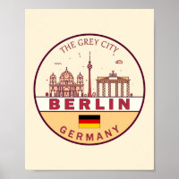 Berlijn Duitsland City Skyline Emblem