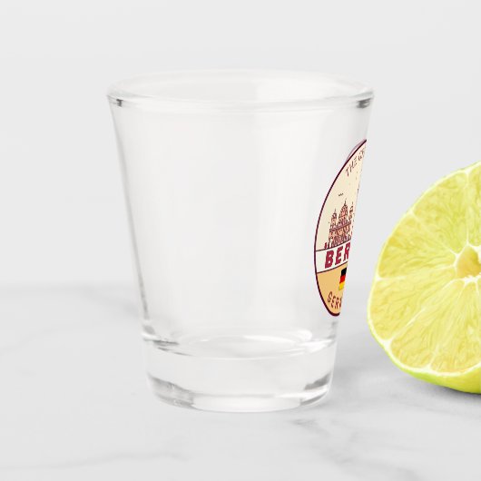 Berlijn Duitsland City Skyline Emblem Shot Glas (Links)