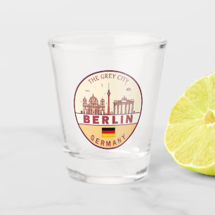 Berlijn Duitsland City Skyline Emblem Shot Glas