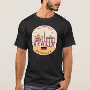 Berlijn Duitsland City Skyline Emblem T-shirt