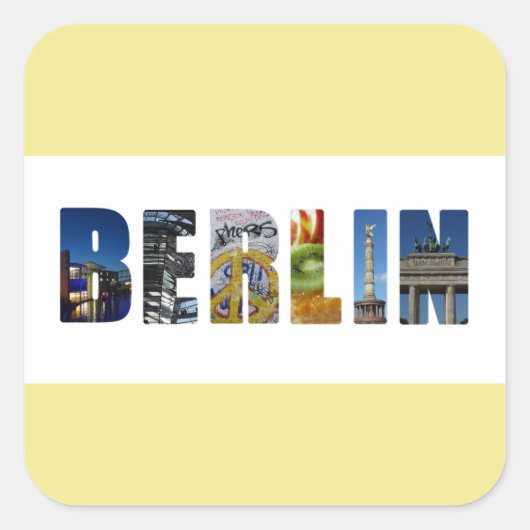 Berlijn Duitsland City Travel Photos Vierkante Sticker (Voorkant)