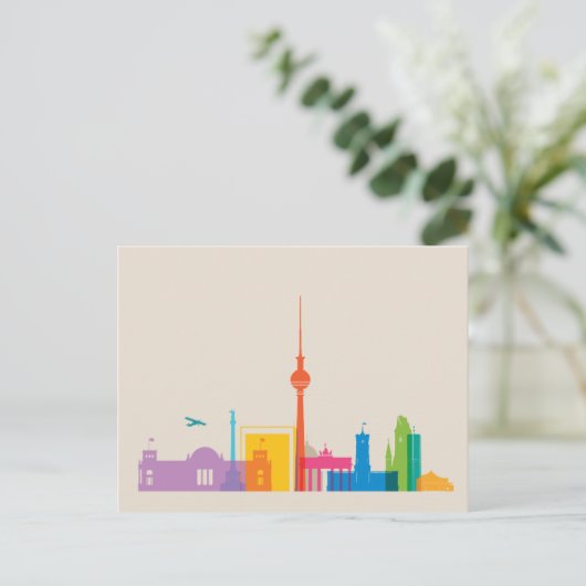 Berlijn, Duitsland Cityscape Briefkaart (Staand voorkant)