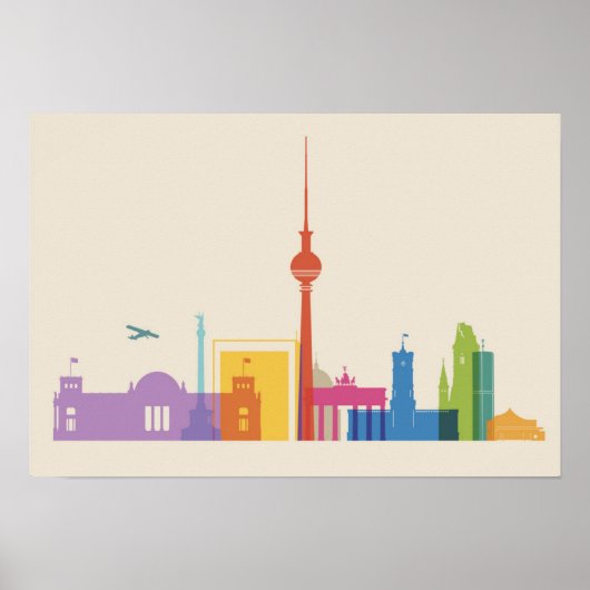 Berlijn, Duitsland Cityscape Poster (Voorkant)