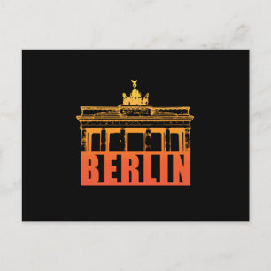Berlijn Duitsland Cityscape Skyline Grappig gesche Briefkaart