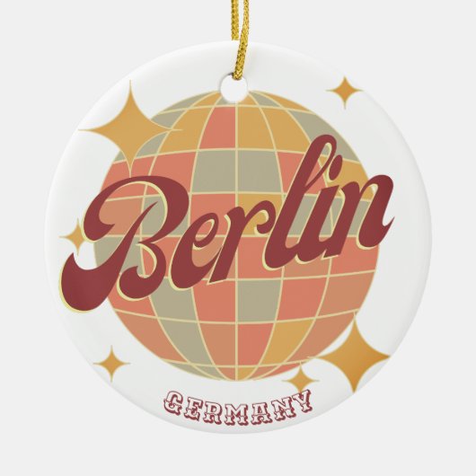 Berlijn Duitsland Disco bal Retro  Keramisch Ornament (Voorkant)