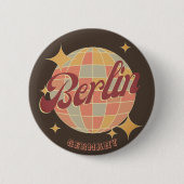 Berlijn Duitsland Disco bal Retro Ronde Button 5,7 Cm (Voorkant)