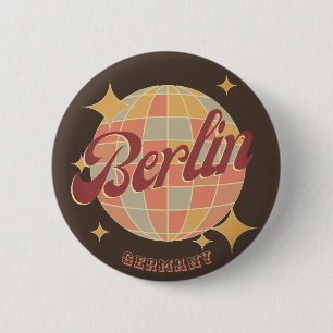 Berlijn Duitsland Disco bal Retro Ronde Button 5,7 Cm