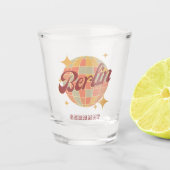 Berlijn Duitsland Disco bal Retro  Shot Glas (Voorkant)
