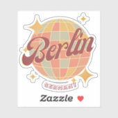 Berlijn Duitsland Disco bal Retro  Sticker (Vel)