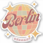 Berlijn Duitsland Disco bal Retro  Sticker (Voorkant)