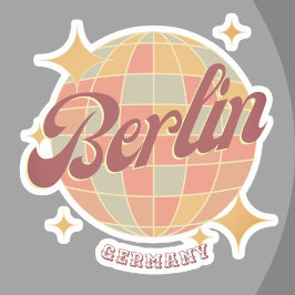 Berlijn Duitsland Disco bal Retro  Sticker
