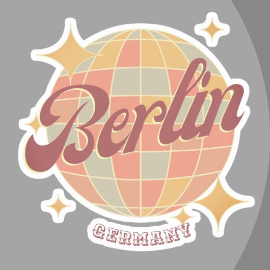 Berlijn Duitsland Disco bal Retro  Sticker