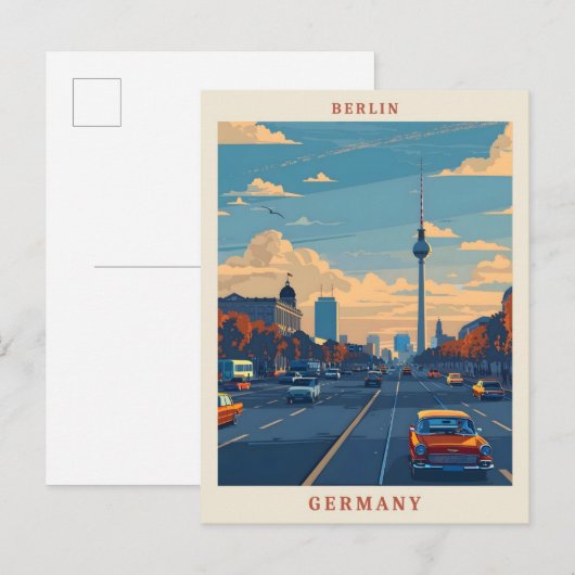Berlijn Duitsland Elegant Vintage Travel Briefkaart (Voorkant / Achterkant)