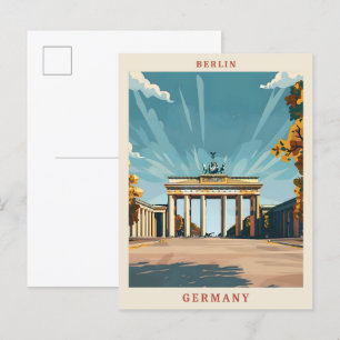 Berlijn Duitsland Elegant Vintage Travel Briefkaart