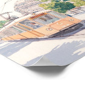 Berlijn Duitsland Gouache Verf Illustratie Reizen  Poster (Hoek)