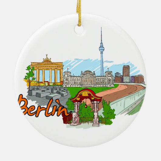Berlijn - Duitsland Keramisch Ornament (Achterkant)
