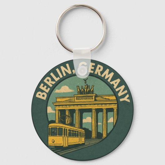 Berlijn Duitsland Landmark Kunst Sleutelhanger (Voorkant)