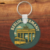 Berlijn Duitsland Landmark Kunst Sleutelhanger (Achterkant)
