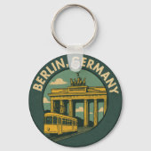 Berlijn Duitsland Landmark Kunst Sleutelhanger (Achterkant)