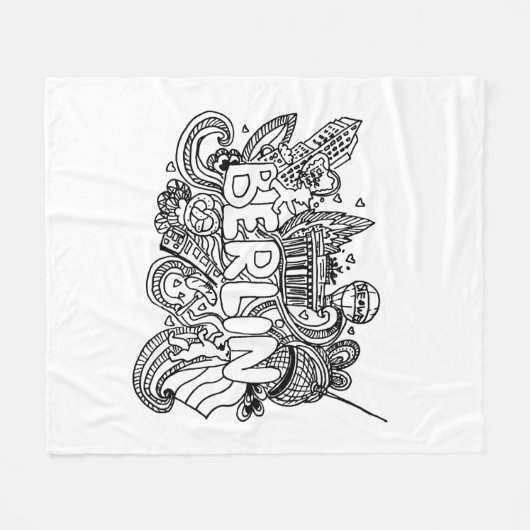 Berlijn Duitsland Landmark Souvenir Fleece Deken (Voorkant (Horizontaal))