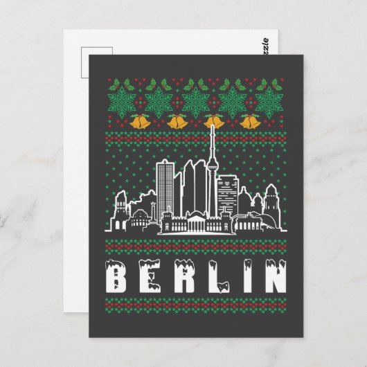 Berlijn Duitsland Lelijke Kerstmis Briefkaart (Voorkant / Achterkant)