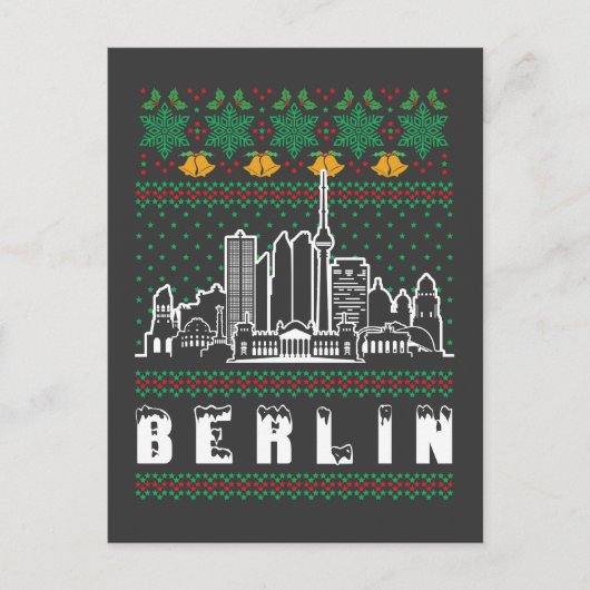 Berlijn Duitsland Lelijke Kerstmis Briefkaart (Voorkant)