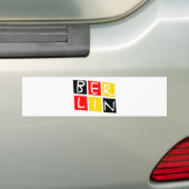 Berlijn, Duitsland Logo op pleinen Bumpersticker (Op auto)