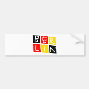Berlijn, Duitsland Logo op pleinen Bumpersticker