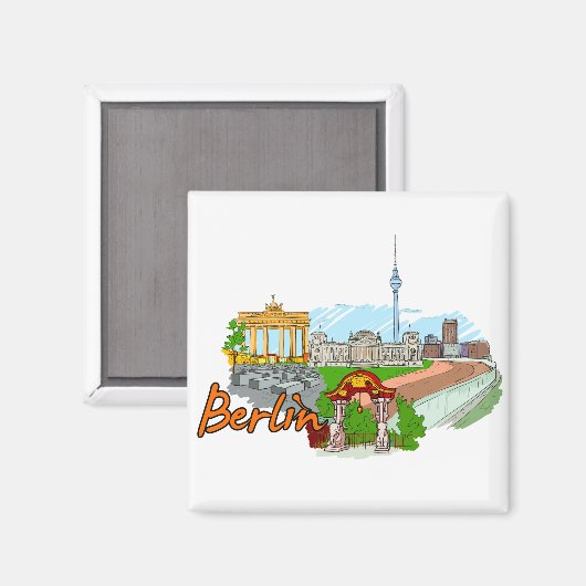 Berlijn - Duitsland Magneet (Voorkant / Achterkant)