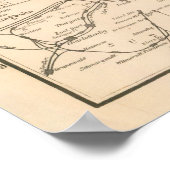  Berlijn Duitsland Map (1899) Poster (Hoek)