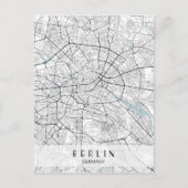 Berlijn Duitsland Map Briefkaart (Voorkant)