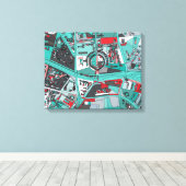 Berlijn, Duitsland Map Canvas Afdruk (Insitu (Houten vloer))