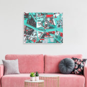 Berlijn, Duitsland Map Canvas Afdruk (Insitu (Woonkamer))