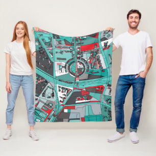 Berlijn, Duitsland Map Fleece Deken