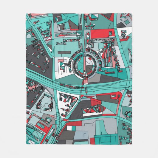 Berlijn, Duitsland Map Fleece Deken (Voorkant)
