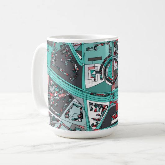 Berlijn, Duitsland Map Koffiemok (Voorkant links)