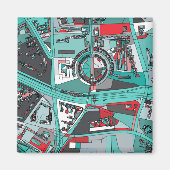 Berlijn, Duitsland Map Magneet (Voorkant)