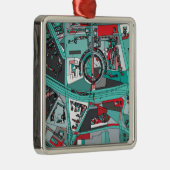 Berlijn, Duitsland Map Metalen Ornament (Rechts)