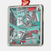 Berlijn, Duitsland Map Metalen Ornament (Links)