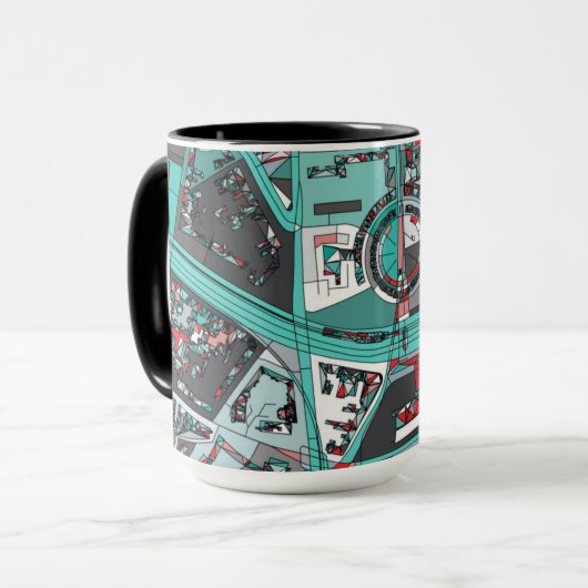 Berlijn, Duitsland Map Mok (Voorkant links)