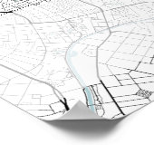 Berlijn Duitsland Map Poster (Hoek)