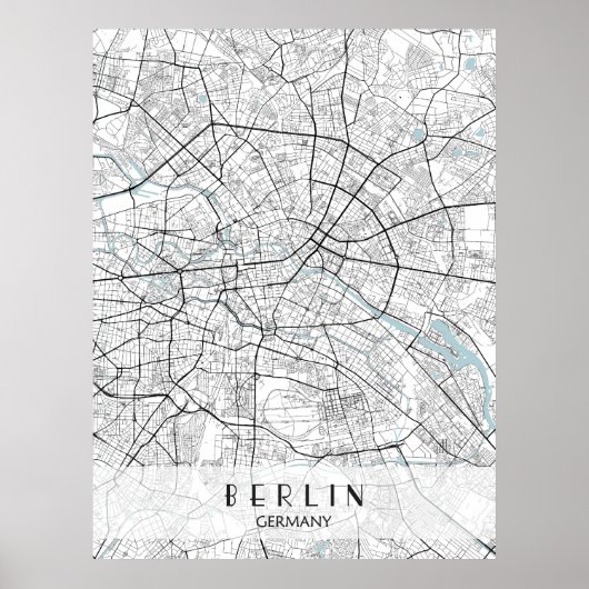 Berlijn Duitsland Map Poster (Voorkant)