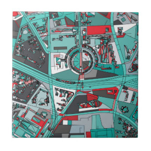 Berlijn, Duitsland Map Tegeltje