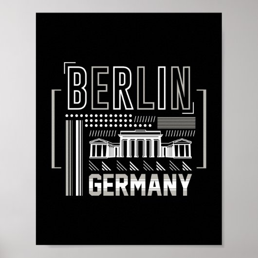 Berlijn Duitsland Moderne Architectuur Grafisch Poster (Voorkant)