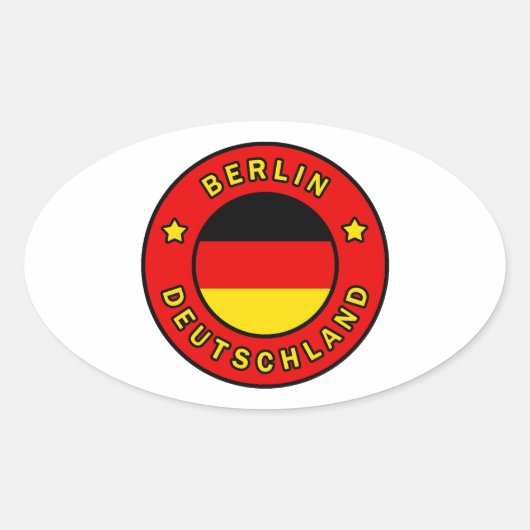 Berlijn Duitsland Ovale Sticker (Voorkant)