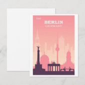 Berlijn Duitsland Poster voor roze reizen Notitiekaartje (Voorkant / Achterkant)