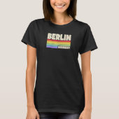 Berlijn Duitsland Rainbow Gay Pride Merch Retro 70 T-shirt (Voorkant)