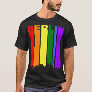 Berlijn Duitsland Rainbow Skyline LGBT Gay Pride  T-shirt